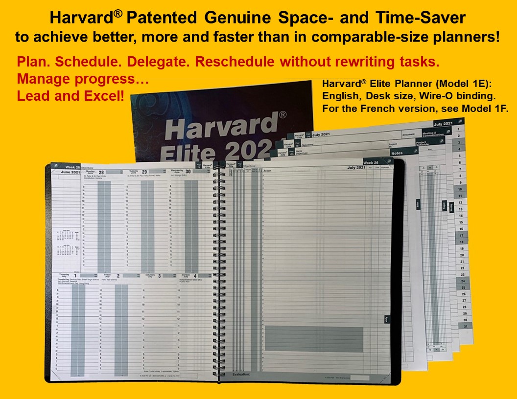 Harvard Planner Elite Desk Size Best Time Saver