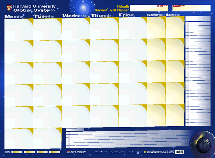 One month Wall Planner (code Z91)