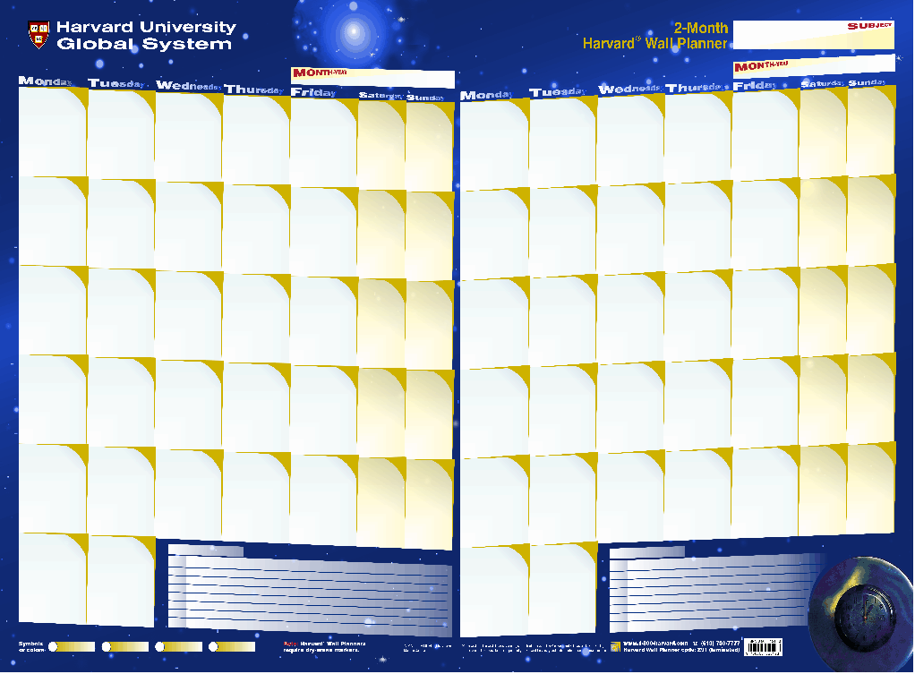 Two months Wall Planner (code Z91)